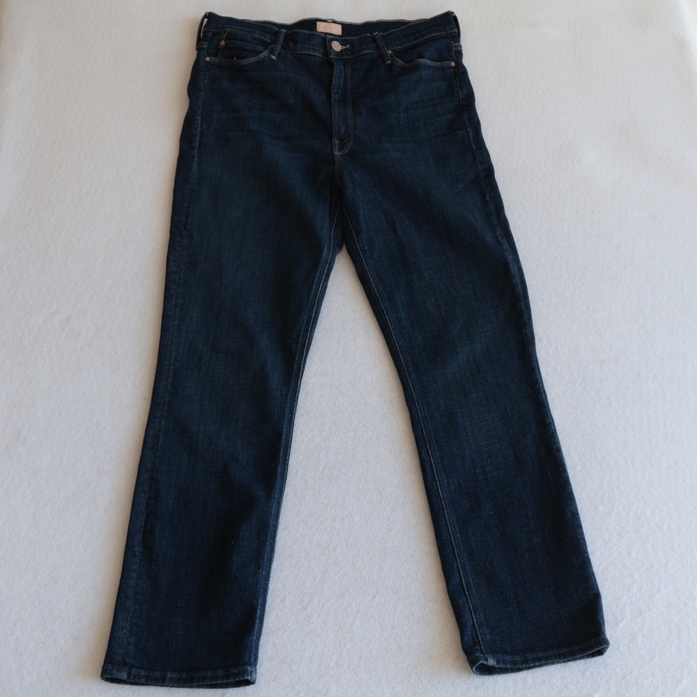 Mother The Dazzler Clean Sweep Straight Leg High Rise Jeans Made You Look 32